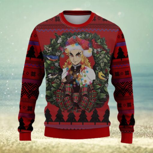 Kyojuro Rengoku Kimetsu No Yaiba Mc Thanksgiving Ugly Christmas Sweater For Men Women