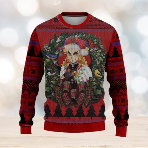 Kyojuro Rengoku Kimetsu No Yaiba Mc Thanksgiving Ugly Christmas Sweater For Men Women