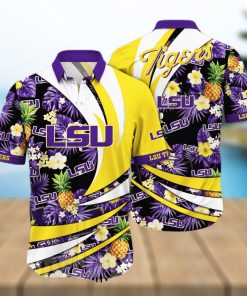 LSU TIGERS NCAA Floral 3D All Over Printed Hawaiian Shirt