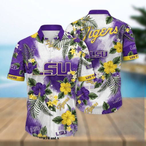 LSU TIGERS NCAA Floral Classic All Over Printed Hawaiian Shirt