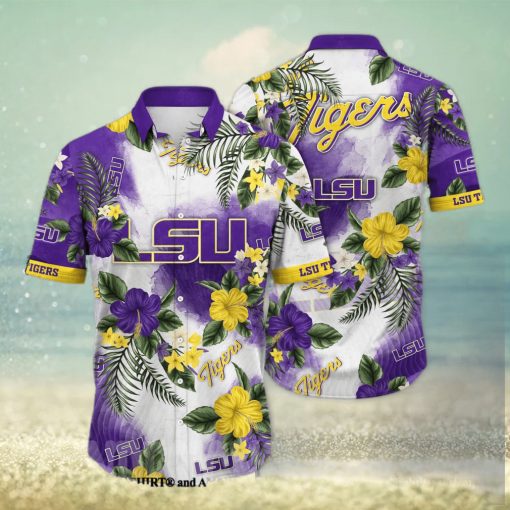 LSU TIGERS NCAA Floral Classic All Over Printed Hawaiian Shirt