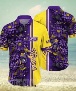 LSU TIGERS NCAA Floral Full Printed 3D Hawaiian Shirt