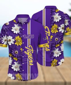 LSU TIGERS NCAA Floral Full Printed Hawaiian Shirt