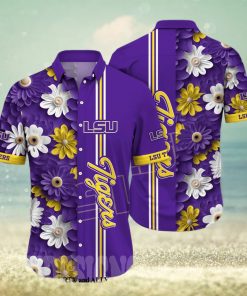 LSU TIGERS NCAA Floral Full Printed Hawaiian Shirt