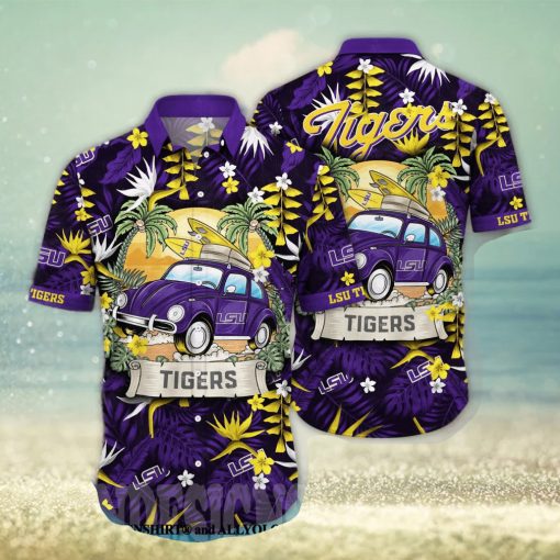 LSU TIGERS NCAA Floral Tropical All Over Printed 3D Hawaiian Shirt