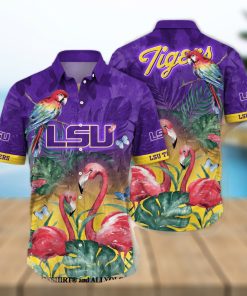 LSU TIGERS NCAA Flower Full Printed Hawaiian Shirt