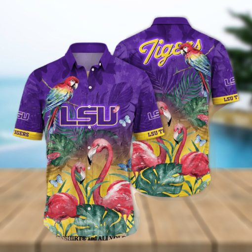 LSU TIGERS NCAA Flower Full Printed Hawaiian Shirt