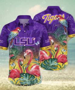 LSU TIGERS NCAA Flower Full Printed Hawaiian Shirt