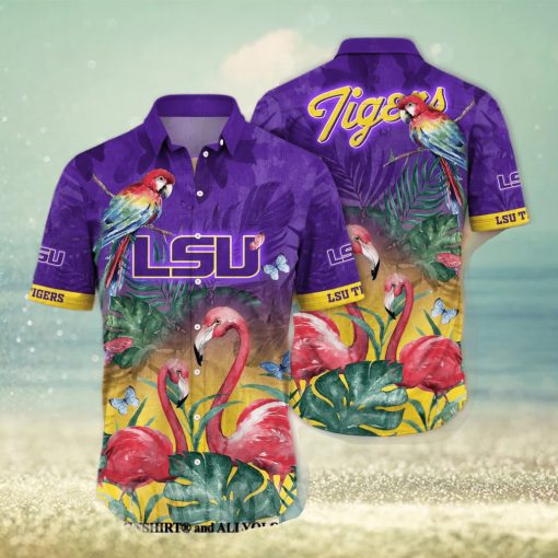 LSU TIGERS NCAA Flower Full Printed Hawaiian Shirt