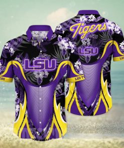 LSU TIGERS NCAA Flower Full Printing Unisex Hawaiian Shirt