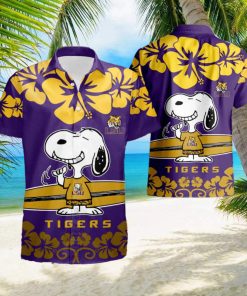 LSU Tigers 26amp3B Snoopy Short Sleeve Hawaiian Shirt