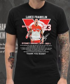 Lance Franklin Sydney Swans 2014 – 2023 Thank You Buddy T Shirt