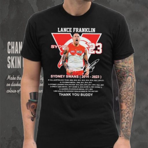 Lance Franklin Sydney Swans 2014 – 2023 Thank You Buddy T Shirt