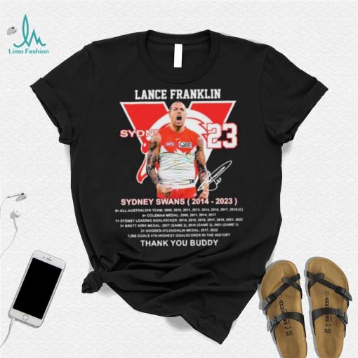 Lance Franklin Sydney Swans 2014 – 2023 Thank You Buddy T Shirt