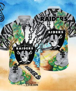 Las Vegas Raiders NFL Flower Classic Full Printed Hawaiian Shirt