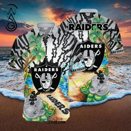 Las Vegas Raiders NFL Flower Classic Full Printed Hawaiian Shirt