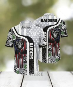 Las Vegas Raiders Skull Halloween NFL Celebrate Football Season With Aloha Spirit Hawaiian Shirt