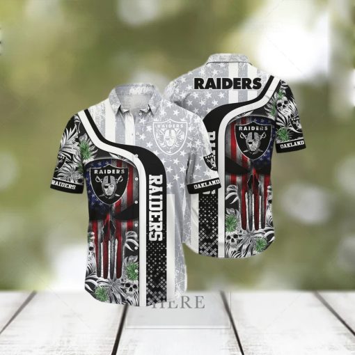 Las Vegas Raiders Skull Halloween NFL Celebrate Football Season With Aloha Spirit Hawaiian Shirt