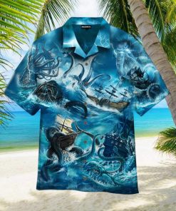 Legend Octopus Attacking The Ship Hawaiian Shirt