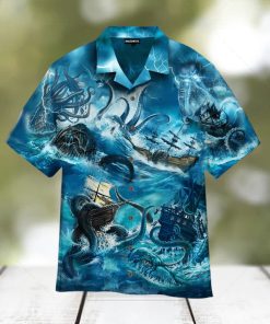 Legend Octopus Attacking The Ship Hawaiian Shirt