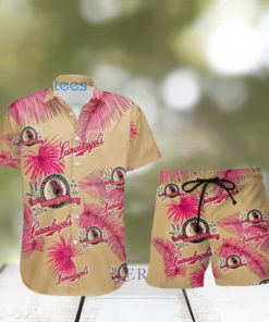 Leinenkugel s Lover Gift Palm Leaves Pattern Tropical Hawaiian Shirt