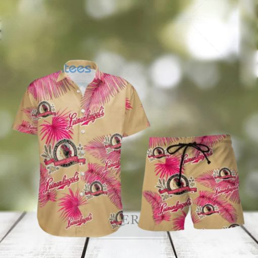 Leinenkugel s Lover Gift Palm Leaves Pattern Tropical Hawaiian Shirt