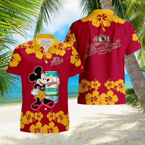 Leinenkugel’s Mickey Mouse Hibicus Flower Gift Hawaiian Set Shirt