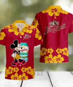 Leinenkugel’s Mickey Mouse Hibicus Flower Gift Hawaiian Set Shirt