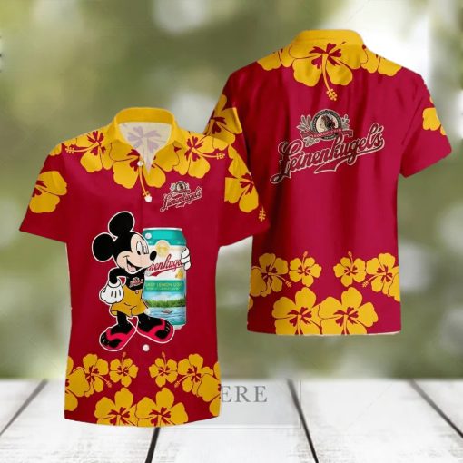 Leinenkugel’s Mickey Mouse Hibicus Flower Gift Hawaiian Set Shirt