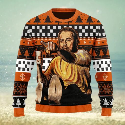 Leo Pointing Meme Ugly Christmas Sweater Christmas Gift For Men And Women