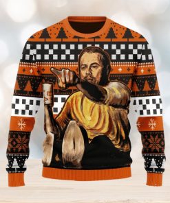 Leo Pointing Meme Ugly Christmas Sweater Christmas Gift For Men And Women