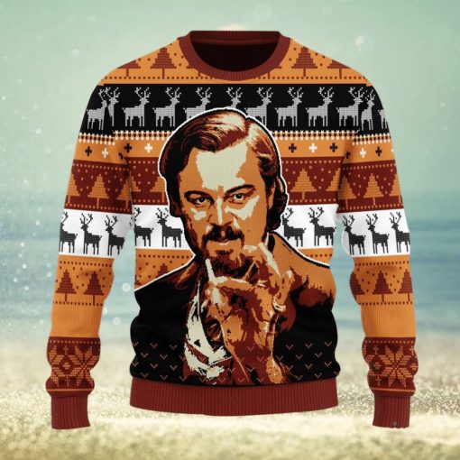 Leo Pointing Ugly Christmas Sweater Christmas Gift For Men And Women