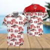 NHL Columbus Blue Jackets Hawaiian Shirt Hibiscus Flowers Pattern hawaiian shirt