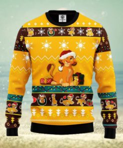 Lion King Simba Ugly Christmas Sweater Yellow Ideas For Men Women