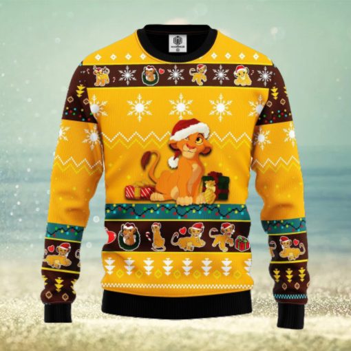 Lion King Simba Ugly Christmas Sweater Yellow Ideas For Men Women