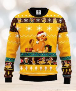 Lion King Simba Ugly Christmas Sweater Yellow Ideas For Men Women