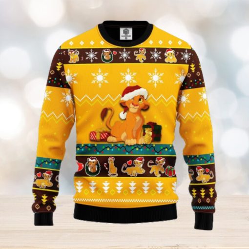 Lion King Simba Ugly Christmas Sweater Yellow Ideas For Men Women