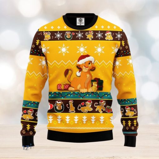 Lion King Simba Yellow 1 Amazing Gift Ugly Christmas 3D Sweater Christmas Gift For Men And Women