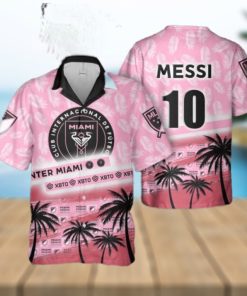 Lionel Messi The Goat Inter Miami 10 Hawaiian Shirt