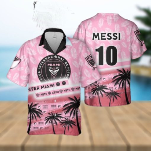 Lionel Messi The Goat Inter Miami 10 Hawaiian Shirt