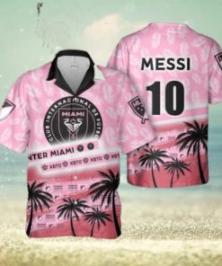 Lionel Messi The Goat Inter Miami 10 Hawaiian Shirt