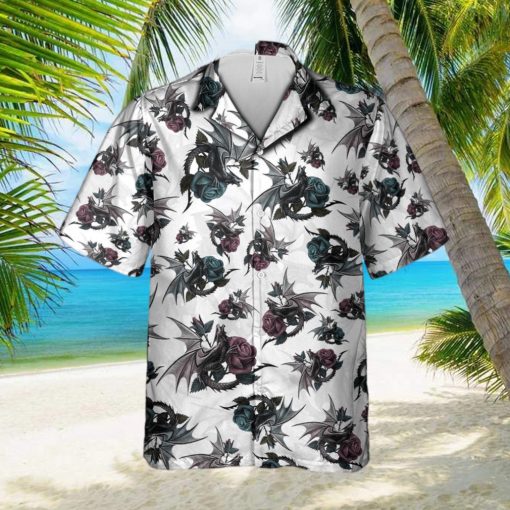 Litle Dragon   Rose On 3D Hawaiian Shirt Summer Gift For Men And Women