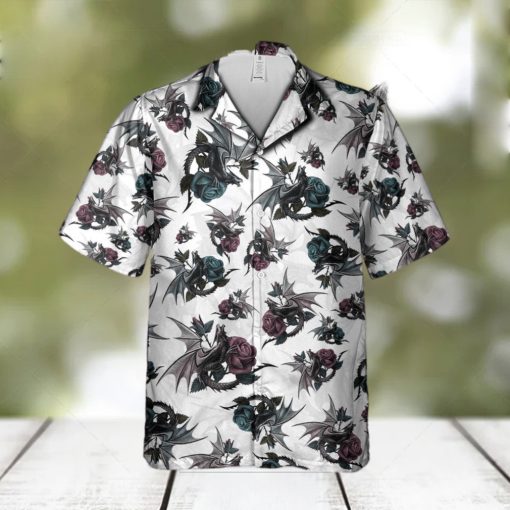 Litle Dragon   Rose On 3D Hawaiian Shirt Summer Gift For Men And Women