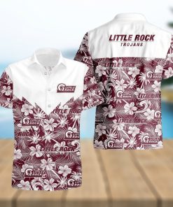 Little Rock Trojans 3D Hawaiian Shirt Tropical Seamless NCAA Summer Beach For Fans Gift