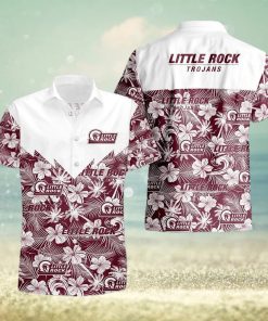 Little Rock Trojans 3D Hawaiian Shirt Tropical Seamless NCAA Summer Beach For Fans Gift