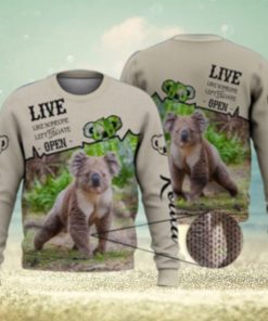 Live Like Some One Leave The Gat Open Koala 3D Full Print Ugly Sweater Christmas Gift Sweater