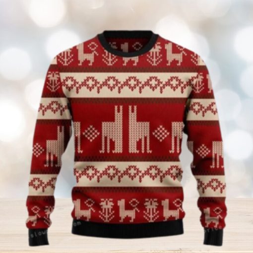 Llama Christmas Pattern Ugly Sweater Party