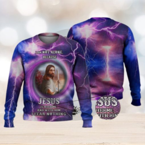 Lord Jesus Is With Me 3D Full Print Ugly Sweater Christmas Gift Sweater