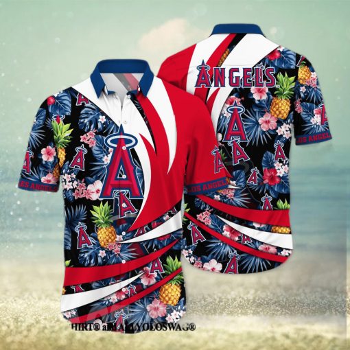 Los Angeles Angels MLB Flower All Over Printed Unisex Hawaiian Shirt