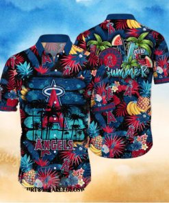 Los Angeles Angels MLB Flower Full Print Classic Hawaiian Shirt